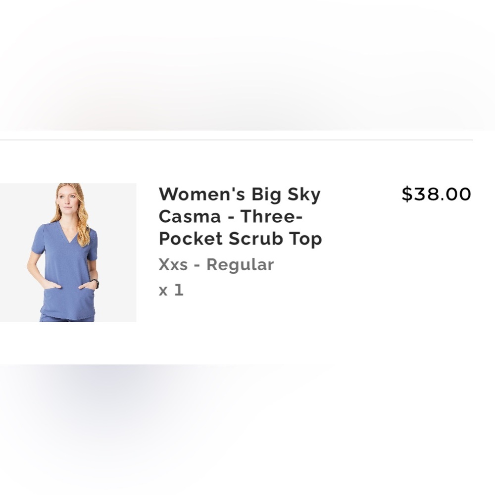 Figs Casma scrub top, big sky, XXS